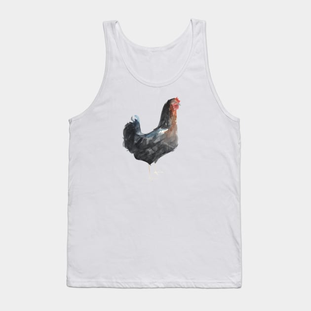 Watercolor Hen Tank Top by Khasis